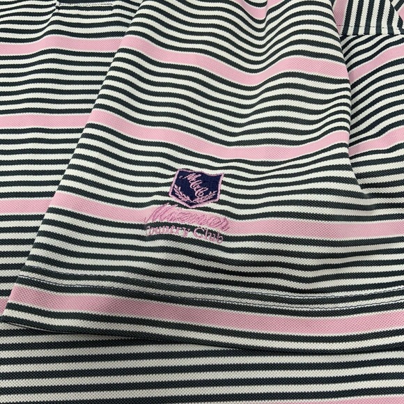 Peter Millar‎ Summer Comfort Men's Large Striped Short Sleeve Golf Polo Flaw - Picture 6 of 14